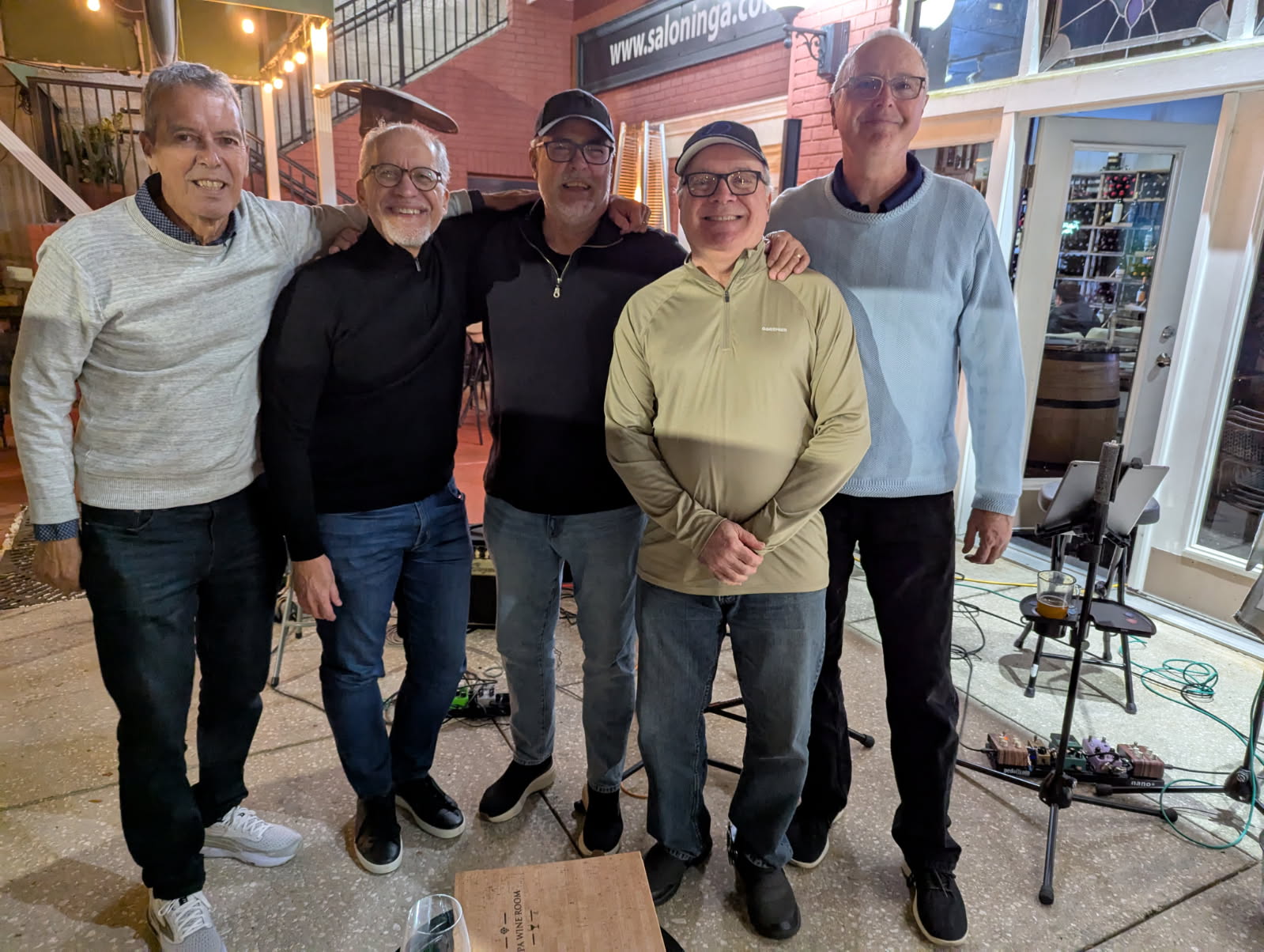 I am part of "Out of the Blue", a group of musicians that play a variety of instruments and music styles.