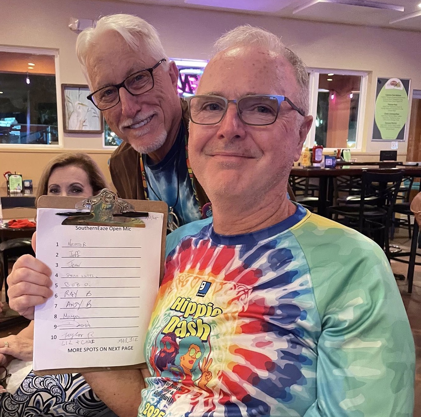 Jeff receives the clipboard